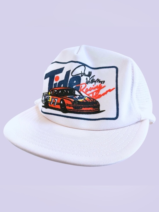 Vintage Other - Vintage 80's Darrell Waltrip Tide Racing Trucker Hat Cap Mesh Snapback Made USA